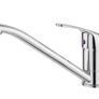 Kitchen Mixer Tap Solid Brass Monobloc Design 360 Long Swivel Spout Chrome Polish Finish for Caravan  Home Sinks Image 3
