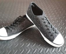 Black Sparkle Casual Trainers   Size 6