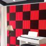 48 Pack Black Red 1" X 12" X 12" Acoustic Wedge Studio Foam Sound Absorption Wall Panels Multiple Colours Available, See Photos (free Postage) Image 3