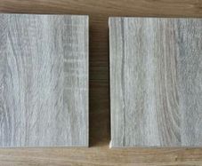 Two floating shelves with brackets