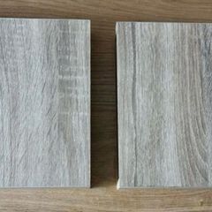 Two floating shelves with brackets