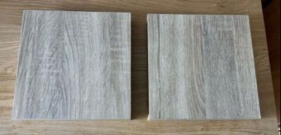 Two floating shelves with brackets