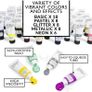 48 Piece Set (48 x 22ml) Tubes in Rich Vibrant Colours - High-Pigment, Satin-Finish Basic, Neon, Pastel, Metallic & Glitter Colours for Painting Canvas, Paper, Wood, Clay, Fabric (FREE POSTAGE) Image 4