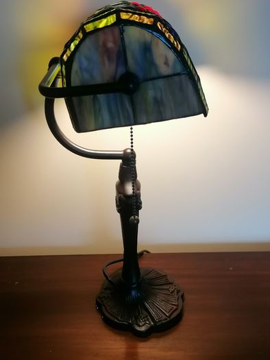 New Tiffany Bankers Lamp  Dragonfly Stained Glass