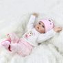 Realistic Reborn Dolls 22inch 55cm Lifelike Baby Dolls Soft Silicone Vinyl Weighted Cloth Body with Feeding Kit Reborn Dolls Girls Image 5