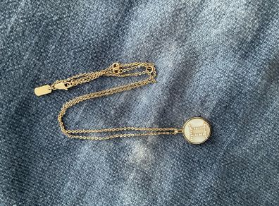 Gemini gold necklace