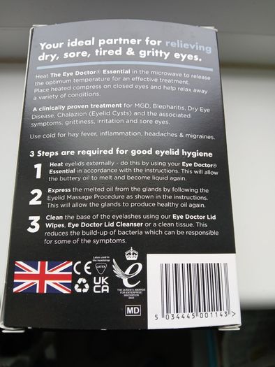 Dr Eye warm/cold compress, new