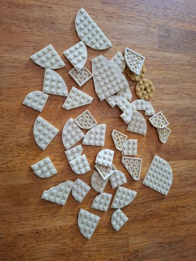 Selection of light tan Lego flat plates