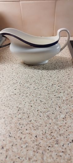 Blue and white