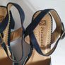 PieSanto Navy Blue Leather Suede Sandals EU35 UK2 Block Heel BNIB Spain  CAN POST Image 6