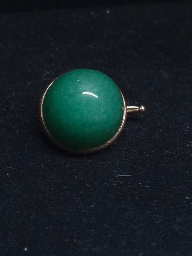 Antique Imperial Russian 14ct Gold Jade Brooch Moscow c.1890 1896 6g