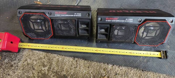 Vintage retro car audio speakers