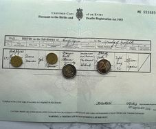 Lady Diana Spencer - Birth Certificate - Princess of Wales