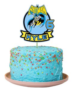 Batman themed cake topper