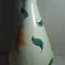 AVOCA BLUE vase (Made in Ireland) - Golden Dahlias hand painted design (7.5" height) Image 4