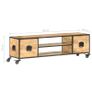 TV Cabinet 130x30x39 cm Solid Mango Wood Image 7
