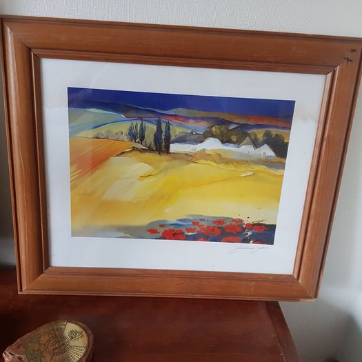 Juliane Jhan Print Titled: A View Of Tuscany. :framed 69cm Wide X 51cm Heigh.  Apeture  40cm X 28cm.