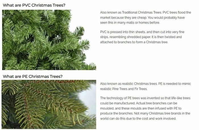 Full PE 7ft Super Realistic Artificial Christmas