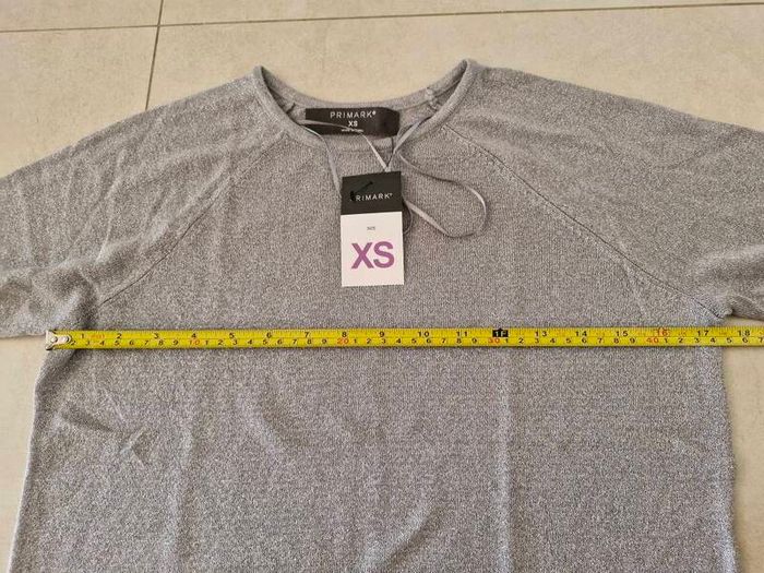 Light jumper from Primark with metallic thread silver grey size XS-M