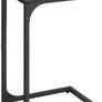 Side Table, Bedside Table, Sofa Side Table, Coffee Table, with Metal Frame, Industrial, for Living Room, Bedroom, Rustic Brown and Black Image 2