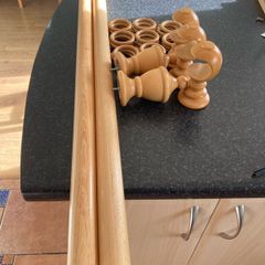 Curtain Pole Wooden 2.4m
