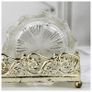 Vintage Midcentury Glass Coasters & Silver Holder-Set of Twelve Image 5