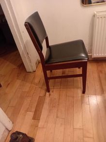 crannac mid century teak dining chairs x5