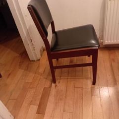 crannac mid century teak dining chairs x5