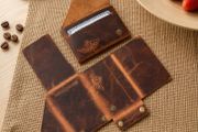 Slim Leather Card Holder Wallet Minimalist Front Pocket Wallet Leather Card Case