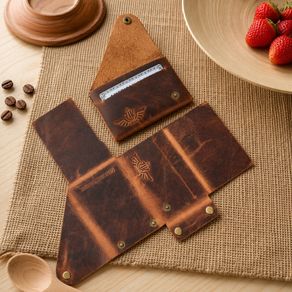 Slim Leather Card Holder Wallet Minimalist Front Pocket Wallet Leather Card Case