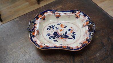 Antique John Ridgway Girandole Serving Dish, c.1830s