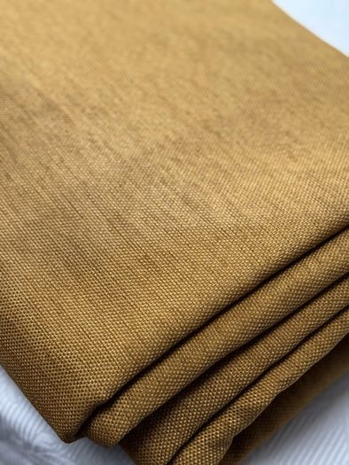 De Ploeg DIMMER 67 Premium Dutch Curtain Fabric in Gold / Bronze 300cm Wide