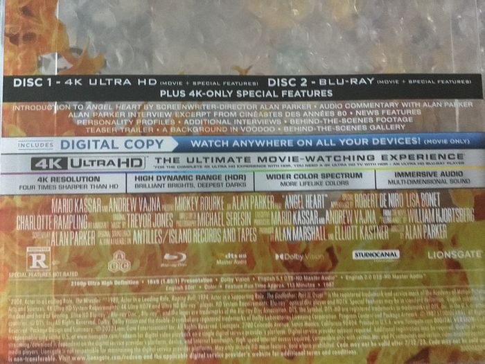 Angel Heart 4K Steelbook American Import OOP
