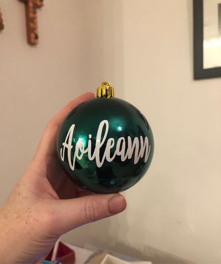 personalised christmas baubles