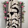 Black and cream patterned long dress summer 10/12 Image 3