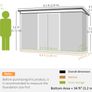 9ft x 4ft Metal Garden Storage Shed Tool House with Sliding Door Image 6