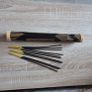 wooden incense holder tube and a small bundle  incense sticks Image 2