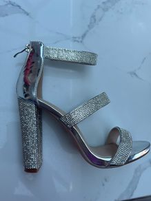 Silver Diamante Heels