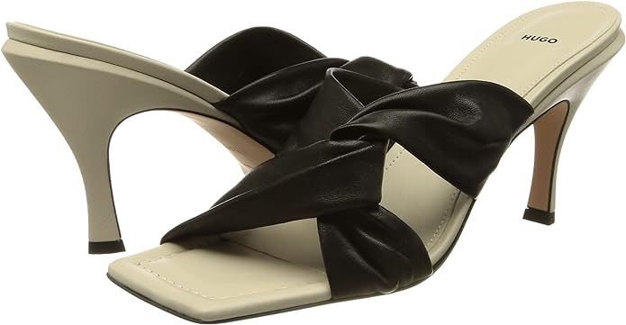 Hugo Boss Womens Pumps Sandal, Tonic Twistedmule-n, Black, EU 35, UK 2, US 5