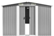 Metal Garden Shed, Grey 257 x 489 x 181 cm