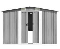 Metal Garden Shed, Grey 257 x 489 x 181 cm