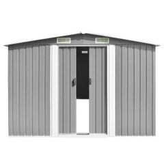 Metal Garden Shed, Grey 257 x 489 x 181 cm