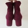 Red velvet ankle boots Size UK 6 / EU 39 / US 8.5 / 25.5 cm. Image 5