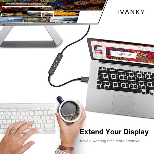 iVANKY DisplayPort (Male) to HDMI (Female) 1080P Gold-Plated/Nylon-Braided Cable Adapter (Brand New/Warranty)