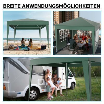 Waterproof 3x3m Gazebo with 4 Side Walls