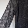 Topshop Tall Sparkly Black Mesh Bodycon Lined Dress Size 12 Image 3