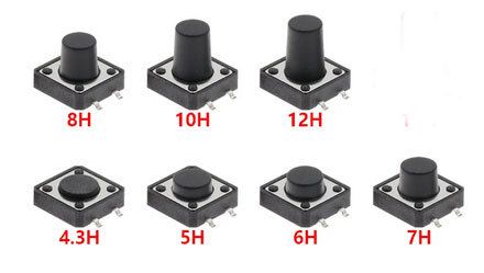 7 Models 12 x 12 Tact Switch Tactile Push Button Switch