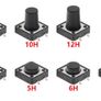 7 Models 12 x 12 Tact Switch Tactile Push Button Switch Image 3