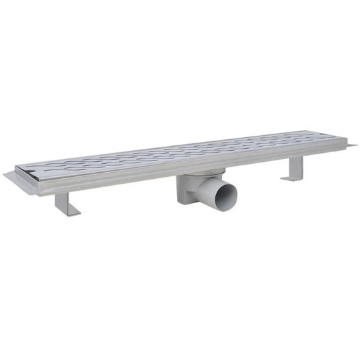 Linear Shower Drain 2 pcs Wave 630x140 mm Stainless Steel