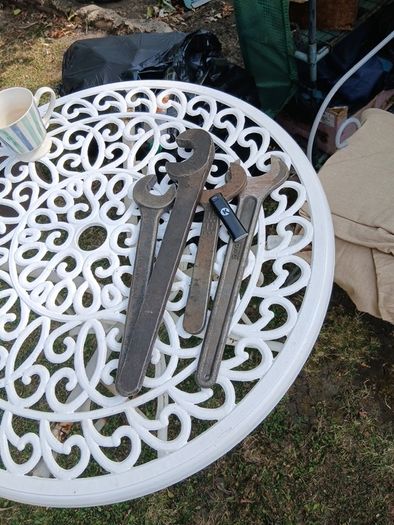 four large open ended spanners